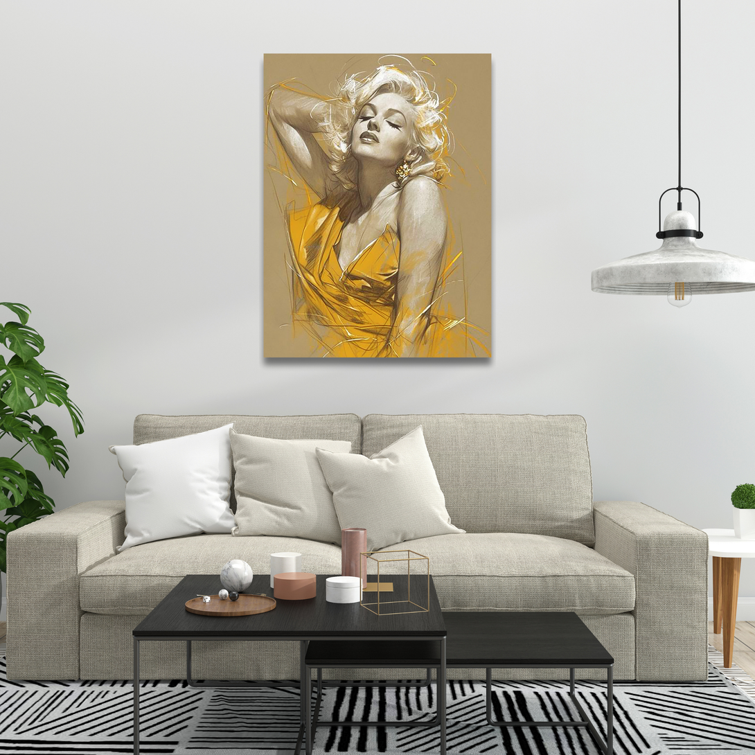 The Yellow Aura Metal Wall Art