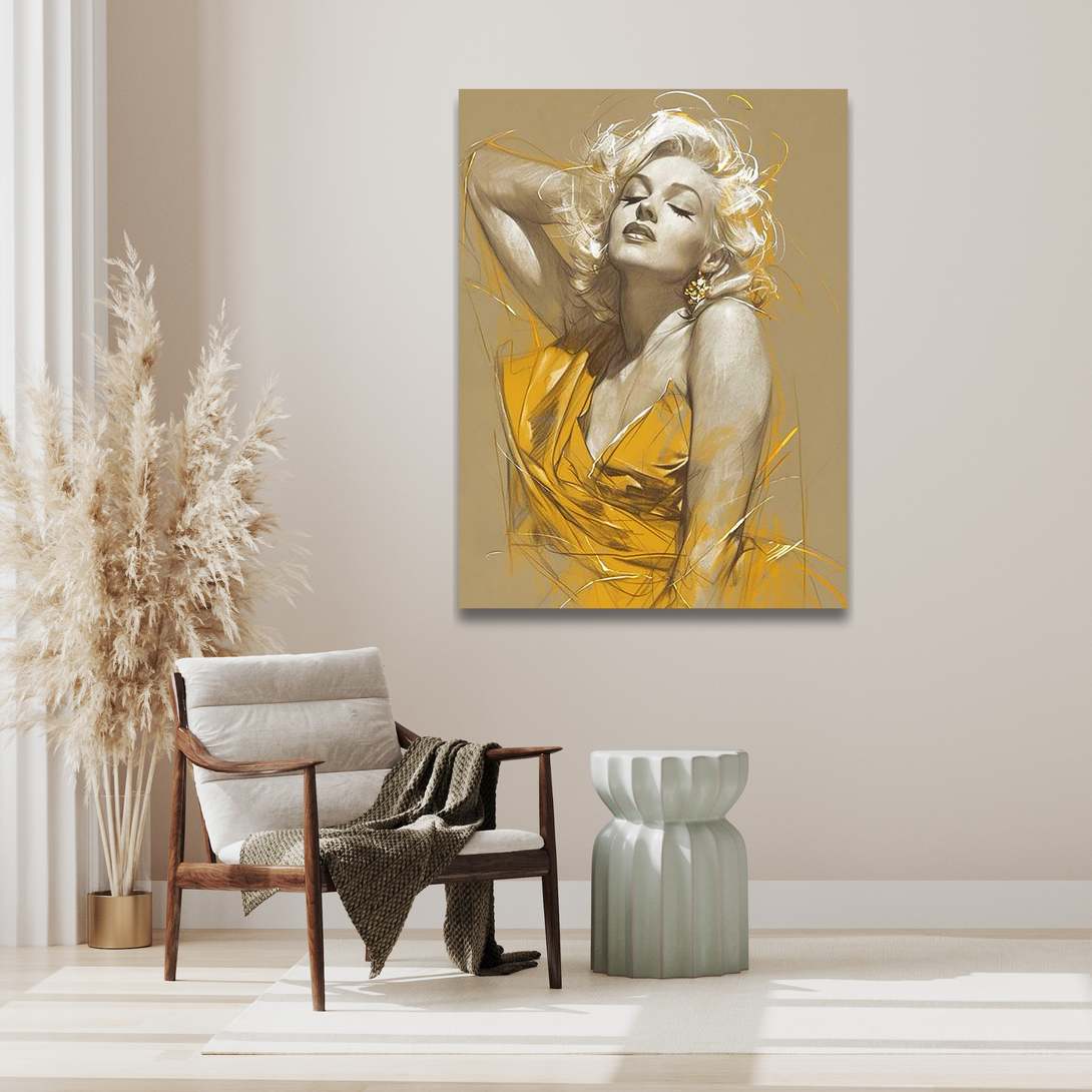 The Yellow Aura Metal Wall Art